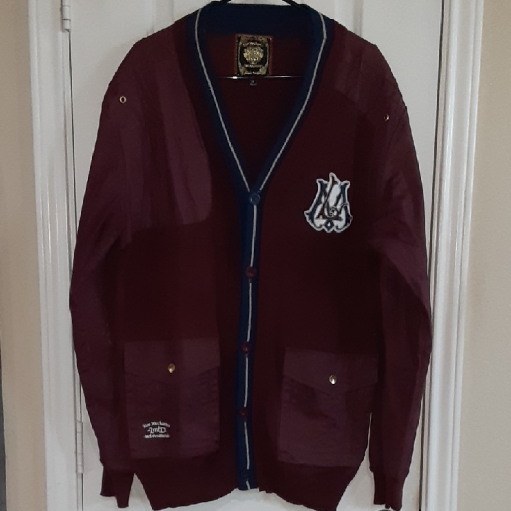 Vintage Live Mechanics "Well Established" Y2K Crest Cardigan - XL